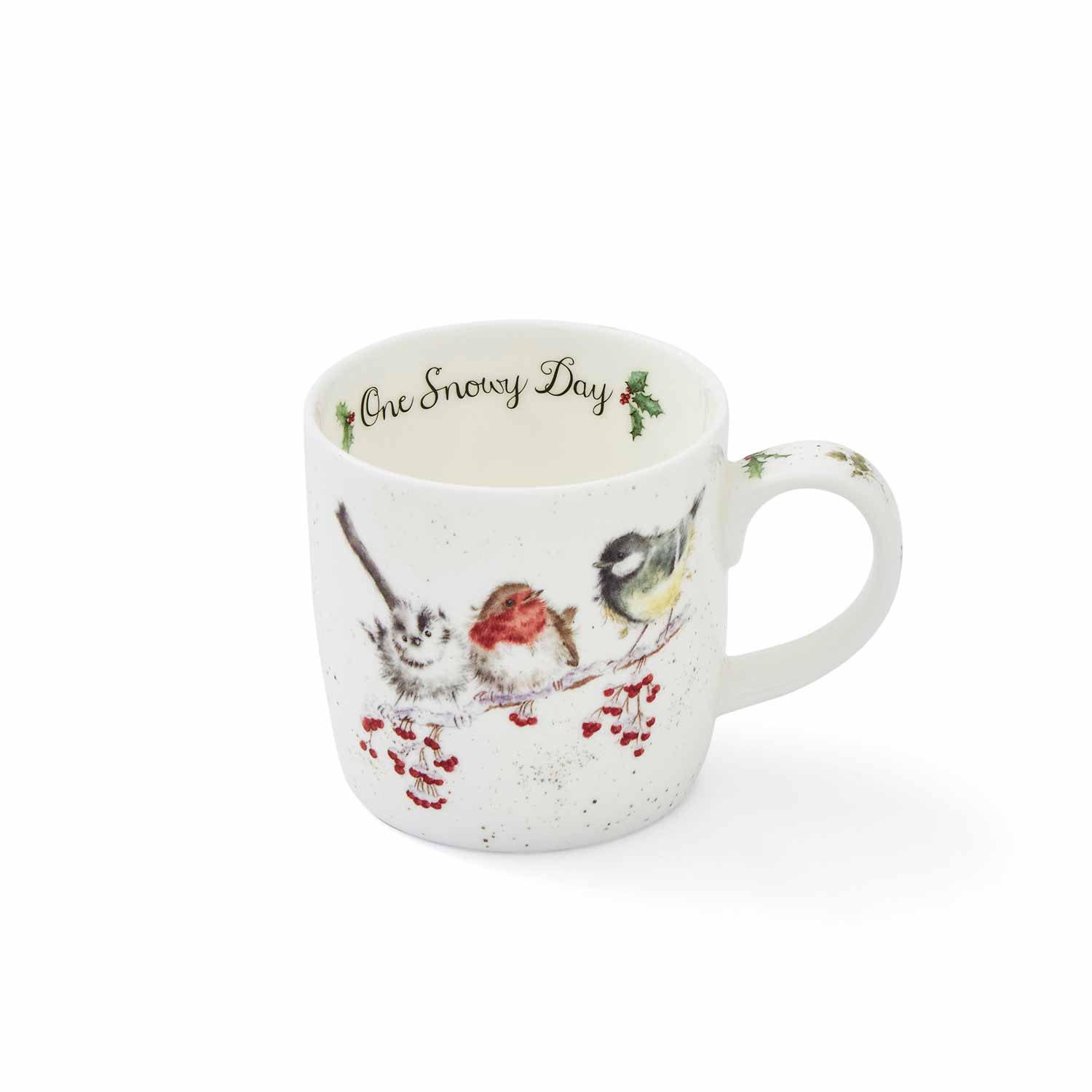 Wrendale Designs One Snowy Day Birds Fine Bone China Mug image number null